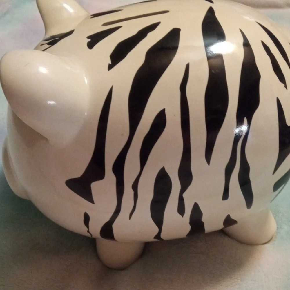 Black and White Piggy Bank